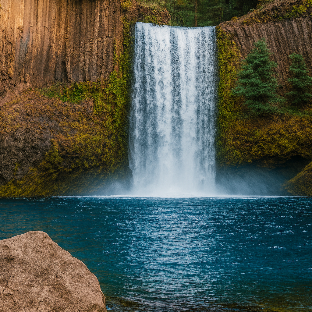 Waterfall nature scene - symbolizing renewal, resilience, and emotional healing in therapy